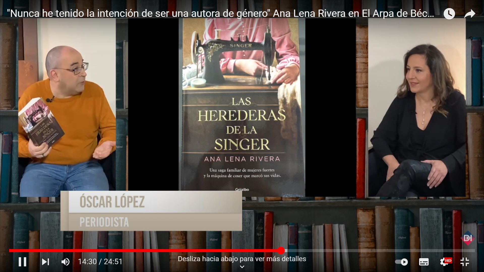 Ana Lena Rivera en El Arpa de Bécquer (Déjate de Historias TV)