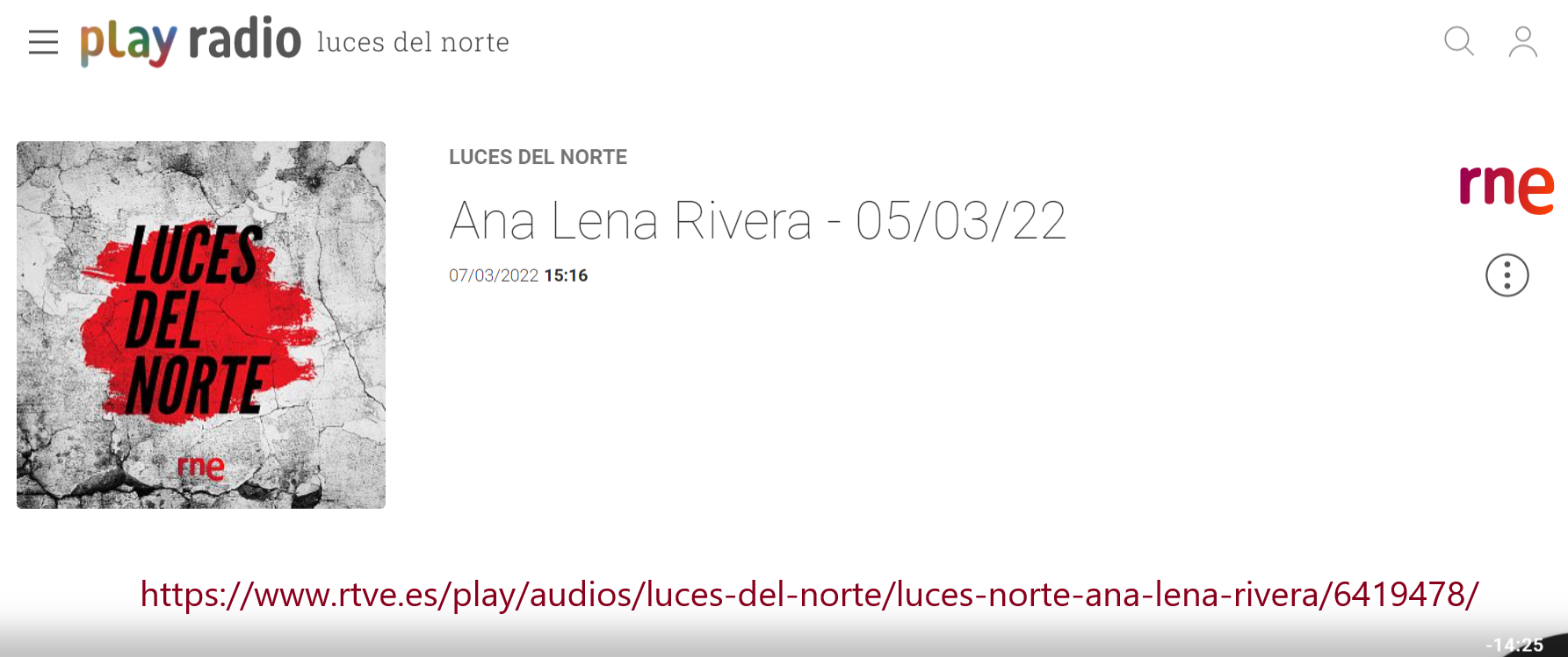 Ana Lena Rivera en RNE con Las Herederas de la Singer